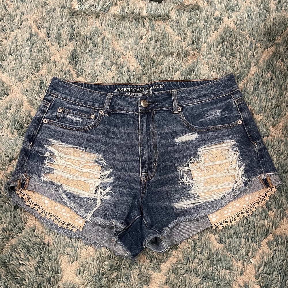 American Eagle Hi-Rise Festival Denim Shorts